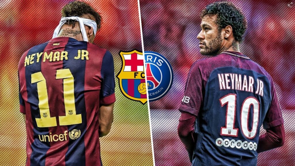 Chàng tiền đạo Neymar đau đầu giữa 2 lựa chọn : Paris Saint-Germain hay Barcelona?