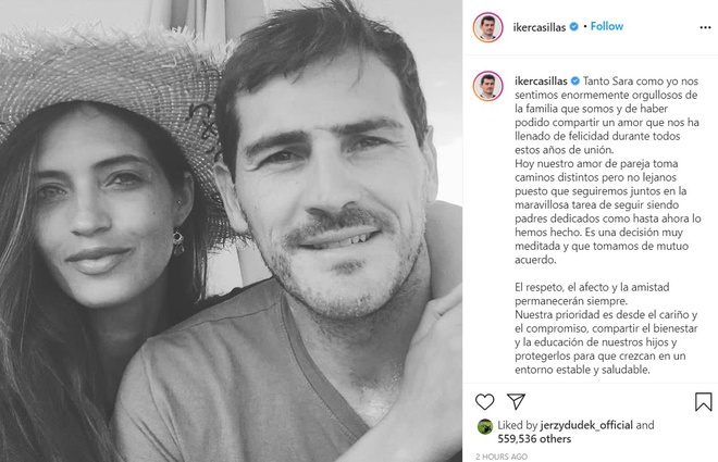 Iker Casillas kết thúc hôn nhân